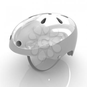 Bicycle helmet on a white background