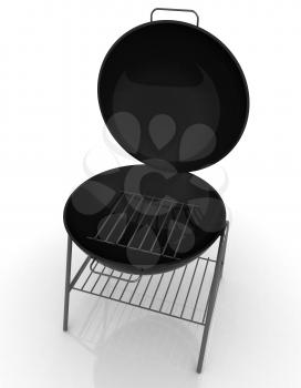 Oven barbecue grill on a white background
