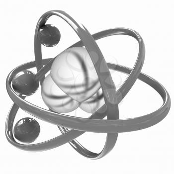3d illustration of a water molecule isolated on white background