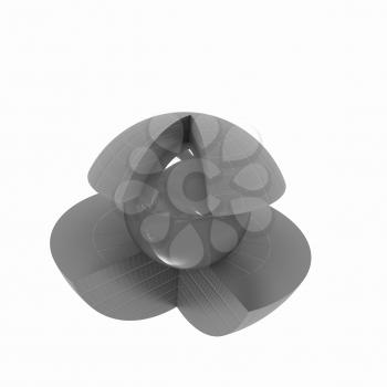 Abstract globe symbol, isolated icon, business concept 