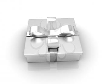 Gifts with ribbon on a white background 