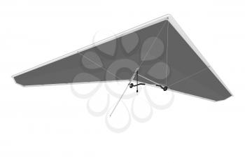 Hang glider isolated on a white background