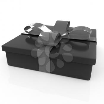 Gifts with ribbon on a white background 