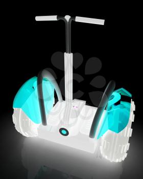 Mini electrical and ecological transport on a white background