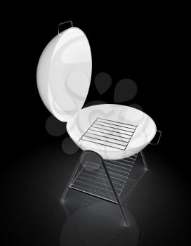 Oven barbecue grill on a white background