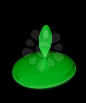 3d drop isolated on white background