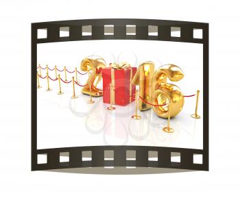 Happy new 2016 year on New Year's path to the success