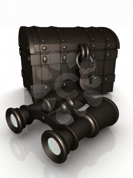 binoculars and chest