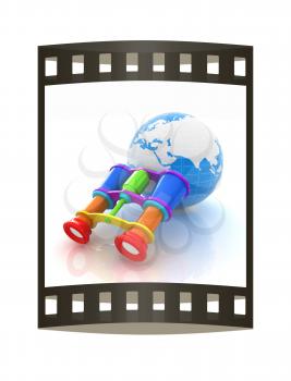 binocular around earth. The film strip