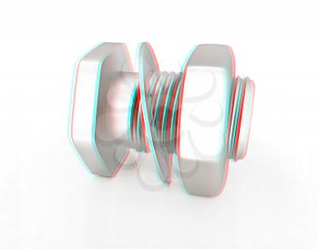 . 3D illustration. Anaglyph. View with red/cyan glasses to see in 3D.