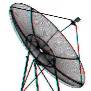 . 3D illustration. Anaglyph. View with red/cyan glasses to see in 3D.