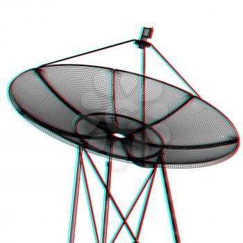 . 3D illustration. Anaglyph. View with red/cyan glasses to see in 3D.