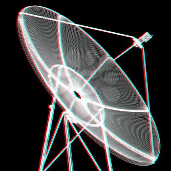 . 3D illustration. Anaglyph. View with red/cyan glasses to see in 3D.