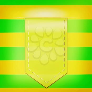 icon arrow pattern of green and yellow. 3D illustration. Vintage style.