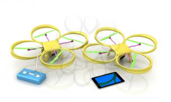 Drone, remote controller and tablet PC