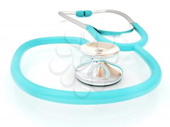 stethoscope. 3d illustration