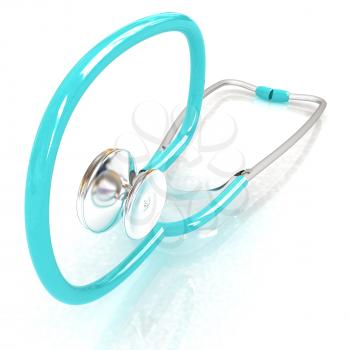 stethoscope. 3d illustration