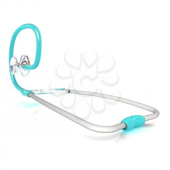 stethoscope. 3d illustration