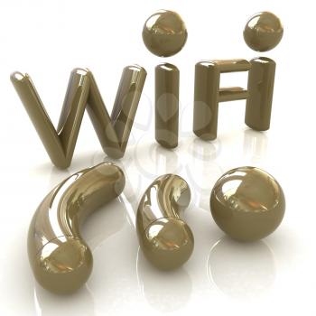 WiFi symbol. 3d illustration