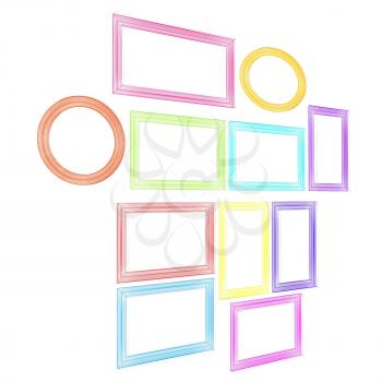 Abstract frames. Conceptual design. 3D illustration