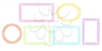 Abstract frames. Conceptual design. 3D illustration