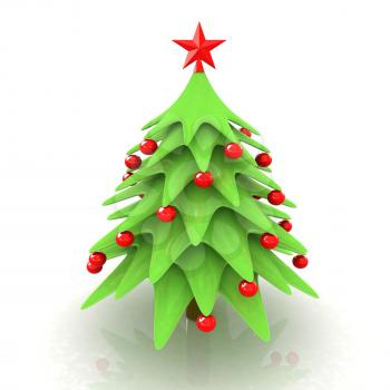 Christmas tree. 3d illustration