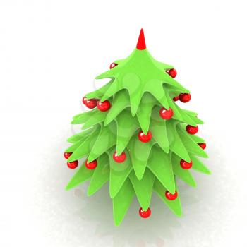 Christmas tree. 3d illustration