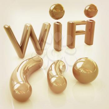 WiFi symbol. 3d illustration