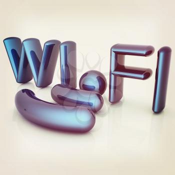 WiFi symbol. 3d illustration