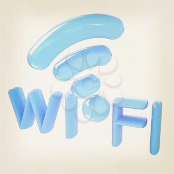 WiFi symbol. 3d illustration