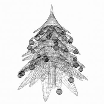 Christmas tree concept. 3d illustration