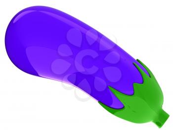 Eggplant icon. 3d illustration