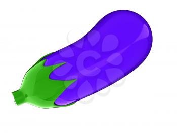 Eggplant icon. 3d illustration