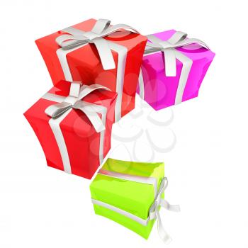 Gift boxes. 3d illustration