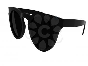 Cool black sunglasses. 3d illustration