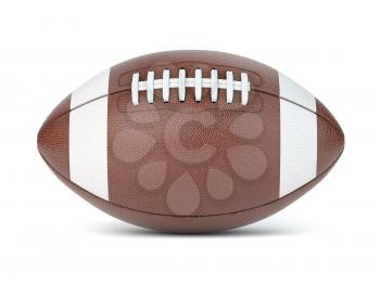 American football ball isolated on white background. 3d illustration