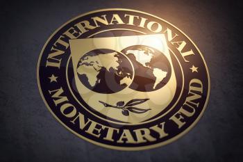 IMF International Monetary Fund symbol or sign. 3d illustration