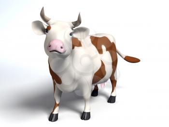 Cartoon style patchy cow