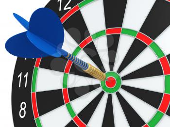 Darts in bull's-eye