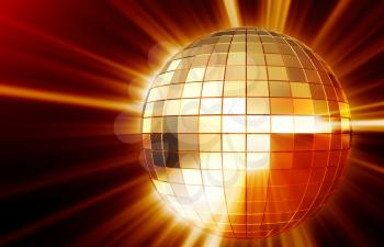 Shining disco mirrorball