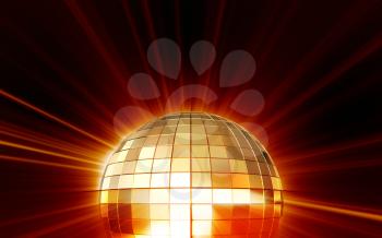 Shining disco mirrorball