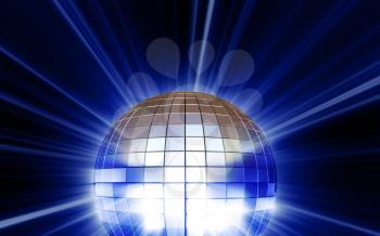 Shining disco mirrorball