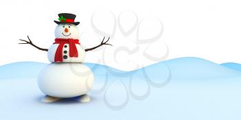 Cartoon snowman