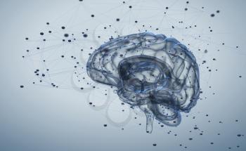 Illustration of the thought processes in the brain