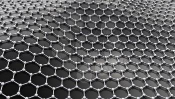 Graphene molecular structure. 3D illustration