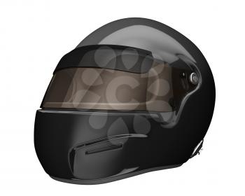 Black helmet Isolated on white background