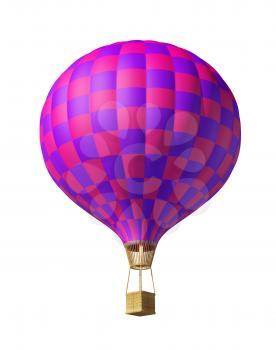 Isolated on white 3d red-violet balloon