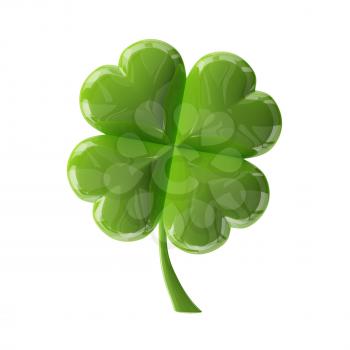 3d glass leaf clover for your St.Patrick's Day design