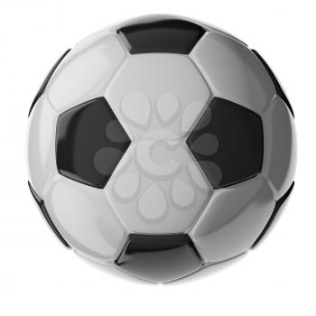 3d soccer ball isolated on white