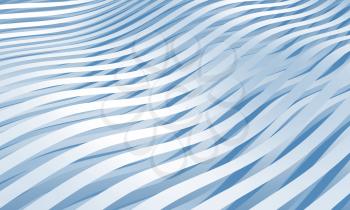 Monochrome abstract 3d wave stripes background